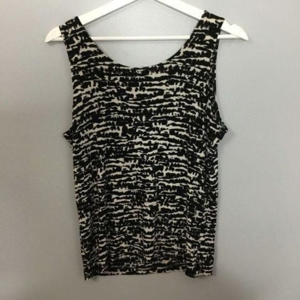 Chico's Travelers Black‎ Beige Tank Sz 2 Large - Picture 3 of 3